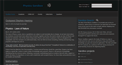 Desktop Screenshot of physicssandbox.com