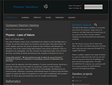 Tablet Screenshot of physicssandbox.com